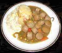 Curried Sausages.