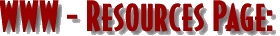 WWW - RESOURCES PAGE